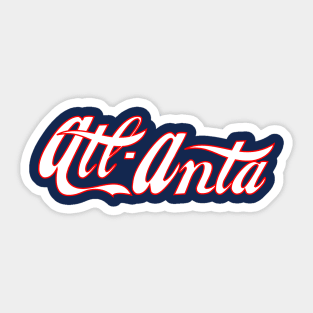 Atlanta - home of Coke (red/white) Sticker